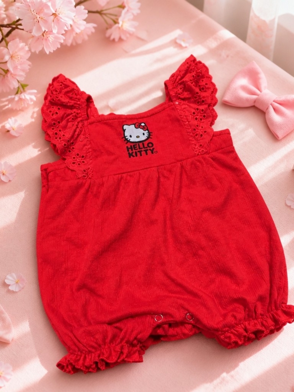 Hello Kitty Red Baby Romper